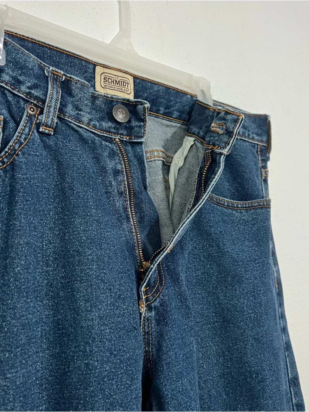 C.E. Schmidt Workwear Men Jeans Big & Tall Classic Straight Leg Blue  38” x36” - Picture 5 of 11